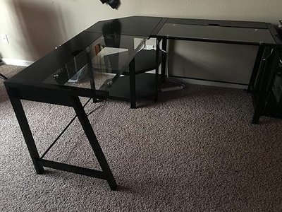 Vance L Desk, Black