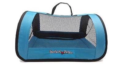 Pet Travel Bag for Originals & Minis, Small Pet Carrier w/Mesh & Nylon Lining, Dog Carrier for Medium Dogs, Versatile Kitten Carrier & Puppy Carrier, Easy to Clean, Blue - Perfect Petzzz