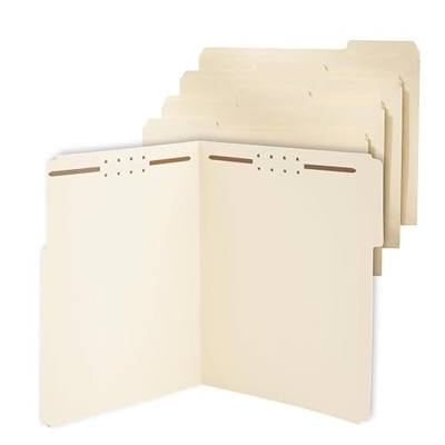Staples Reinforced Classification Folder - 3/4" Expansion, Letter Size, Manila, Fasteners, Prong Folder, 50 Pack
