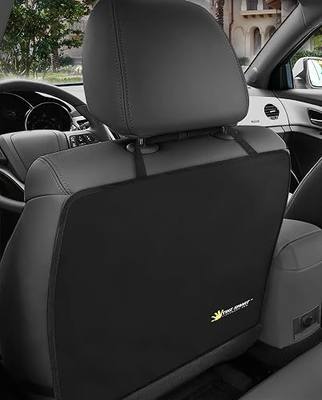 Luxury Clean-Edge Kick Mat - Seat Back Protector and Seat Cover with Invisible Strap and Stiff Edging (1 Mat)