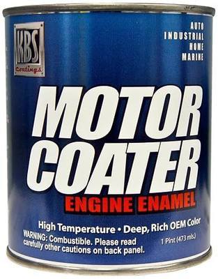 KBS Coatings 60307 White Motor Coater Engine Paint - 1 Pint