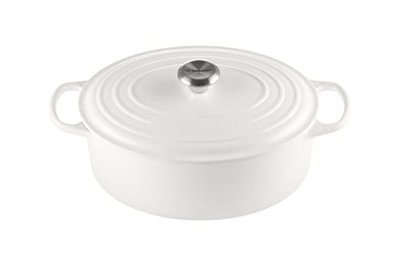 Le Creuset Enameled Cast Iron Signature Oval Dutch Oven, 6.75 qt., White