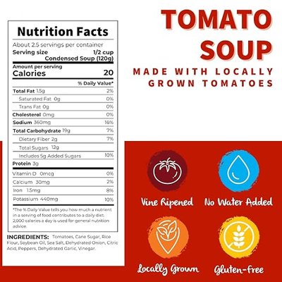 Dei Fratelli Tomato Soup (10.75 oz. cans; 12 pack) - Gluten Free - 5th Generation Recipe