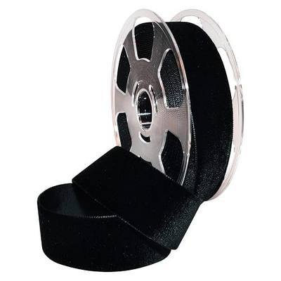 Morex Ribbon 01240/10-725 Nylvalour Swiss Velvet Nylon Ribbon, 1 1/2-Inch by 11-Yard, Black