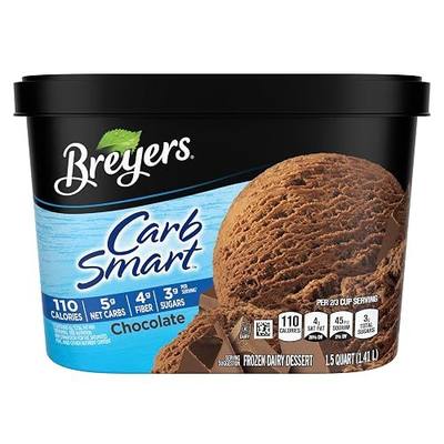Breyers CarbSmart Frozen Dairy Dessert, Chocolate Ice Cream Alternative, 48 oz