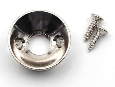Electrosocket Jack Plate for Telecasters - Polished Nickel Finish