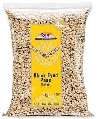 Rani Black Eyed Peas, Dried Cowpeas (Lobhia) 64oz (4lbs) 1.81kg Bulk ~ All Natural | Vegan | Kosher | Gluten Friendly | Product of USA