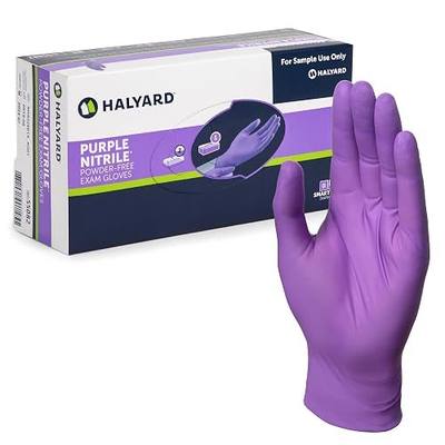HALYARD PURPLE NITRILE Gloves Powder Free Disposable Medical Exam Gloves Dental Chemo Protection 5.9 mil 9.5 In