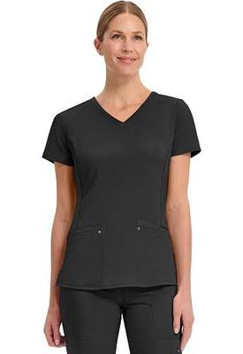 Healing Hands Purple Label Women's Scrub Top V-Neck with 2 Pockets | 2-Way Soft Stretch, Slim Fit, Lightweight Fabric, Yoga Knit Side Panels, Machine Wash For Active Shifts