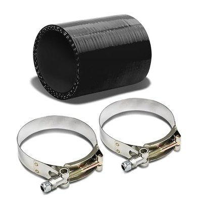 Auto Dynasty 2 inches to 2 inches Straight 4-Ply Turbo/Intake/Intercooler Piping Silicone Coupler Hose+T-Clamp (Red)