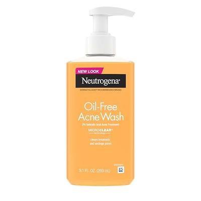 Neutrogena Oil-Free Acne Face Wash - Facial Cleanser with Salicylic Acid, Daily Cleanser for Oily & Acne-Prone Skin, Clears & Helps Prevent Breakouts, Clear Formula, 9.1 fl. oz. Bottle
