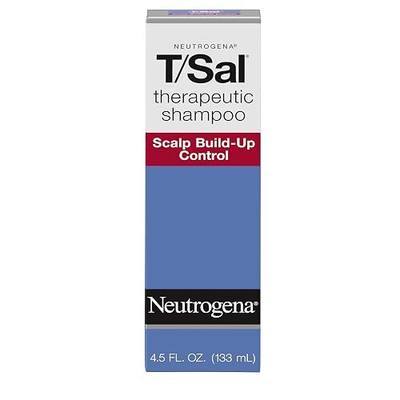 Neutrogena T/Sal Therapeutic Dandruff Shampoo, Scalp Build-Up Control, 3% Salicylic Acid,Psoriasis Treatment, Seborrheic Dermatitis Shampoo, Clears Flakes, Fragrance Free, 4.5 fl oz