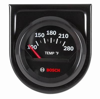 BOSCH SP0F000049 Style Line 2" Electrical Water/Oil Temperature Gauge (Black Dial Face, Black Bezel)