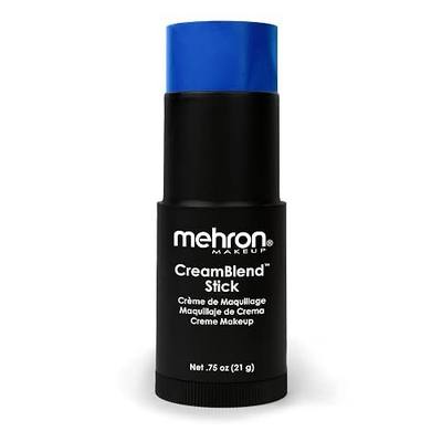 Mehron Makeup CreamBlend Stick | Face Paint, Body Paint, & Foundation Cream Makeup | Perfect for Halloween .75 oz (21 g) (Blue) | Made in the USA