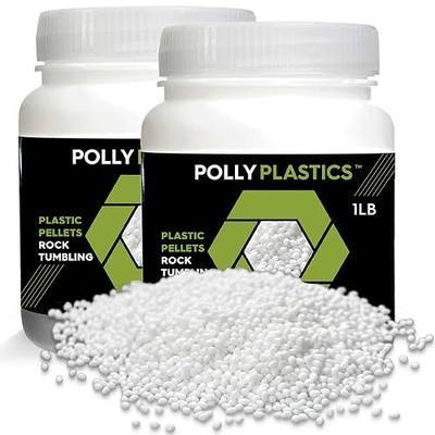 Polly Plastics Polypropylene Plastic Poly Pellets - 2 lb Rock Tumbling Media for Enhanced Tumbling Action