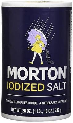 Morton Iodized Salt, 26 oz, Pack of 2
