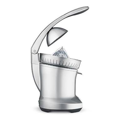 Breville BCP600SIL, Citrus Press Motorized Juicer Machine, Silver | Easily squeeze fresh citrus juice with an automatic motor and one-size-fits-all cone for oranges, lemons and grapefruit