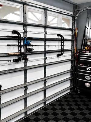 Cobra Storage Garage Door Storage Rack - 21" Black ABS Plastic Fishing Rod Holder - Ultimate Garage Organization for Fishing Gear and Equipment, Saltwater Fishing Gear (1 Pack)