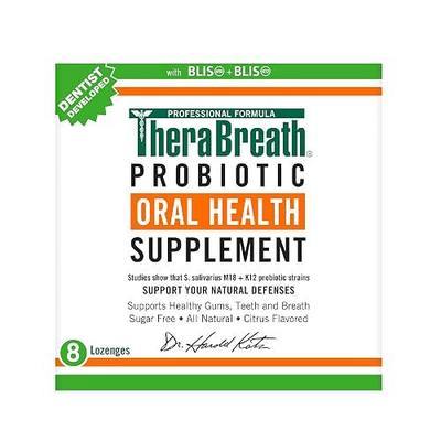 TheraBreath Oral Health Probiotic Supplement, Citrus Flavor, 8 Chewable Lozenges