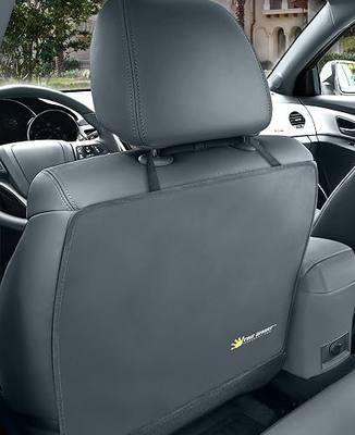 Luxury Clean-Edge Kick Mat - Seat Back Protector and Seat Cover with Invisible Strap and Stiff Edging (1 Mat)