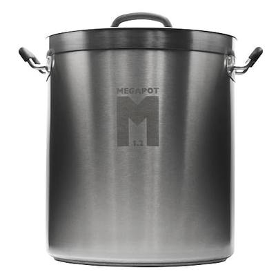Northern Brewer - MegaPot Stainless Steel Brew Kettle with Volume Markings (8 Gallon/32 Quart Plain)