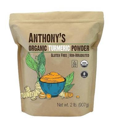 Anthony's Organic Turmeric Root Powder, 2 lb, Curcumin Powder, Gluten Free & Non GMO