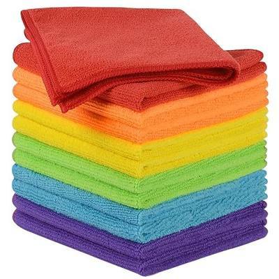 SINLAND Microfiber Rag Cleaning Cloth Kitchen Dish Cloths 12x12inch 12 Pack