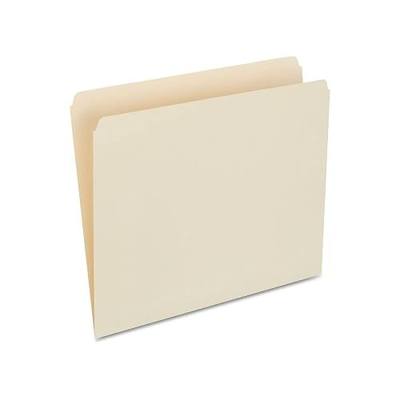 Staples Single‑Tab File Folders, Letter Size, Manila, Durable Paper Stock, 100/Box