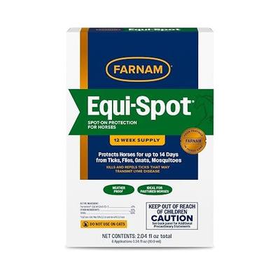 Farnam Equi-Spot, Horse Fly Control, Long-lasting Protection, 6 Applications, 12-Week Supply for One Horse