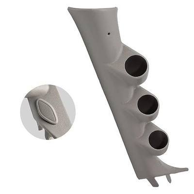 GlowShift Tan Triple Pillar Gauge Pod Fits Chevy Silverado 2007-2013 | Compatible with 2500HD 3500HD 6.6L Duramax, Mounts (3) 2-1/16" (52mm) Gauges to Truck's A-Pillar, Includes Mounting Hardware