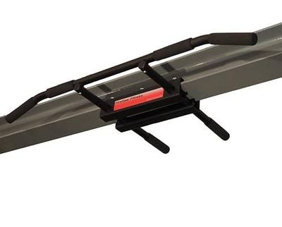 Firstlaw Fitness 600 LBS Limit - I-Beam Pull Up Bar - Bent Bar – RED - Rubber Grips