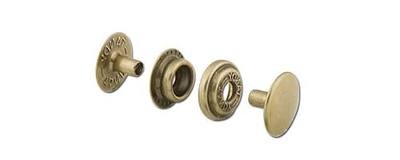 Tandy Leather Line 24 Snaps 10/pk 1263-01 (10, Antique Brass)