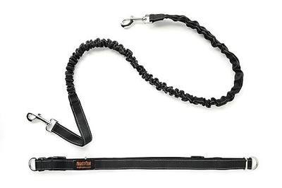 Mighty Paw Hands Free Dog Leash | Bungee Waist Leash for Dog Walking. Pet Running Hands Free Tether for Large, Medium & Small Breeds. Pet Waist Belt (36" - 48") Up to 150 lbs - Black