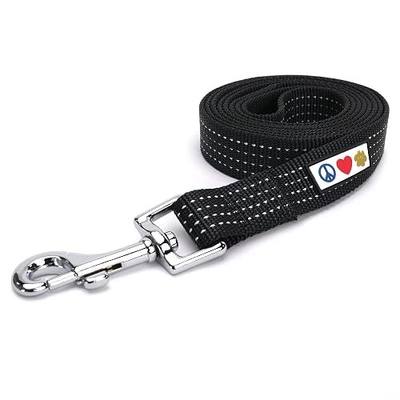 Pawtitas Black Dog Leash 6 ft XS/S Reflective Durable Lightweight Dog Lead for Small Dogs and Puppies