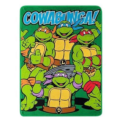Northwest Teenage Mutant Ninja Turtles Micro Raschel Throw Blanket, 46" x 60", Cowabunga Dudes