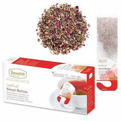 Ronnefeldt LeafCup Sweet Berries Chai – Flavoured Loose Leaf Red Fruit Herbal Tea with Hibiscus & Rose Hip – Naturally Caffeine-Free – 15 Individually Wrapped Tea Bags