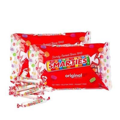 Smarties Candy Bulk Rolls Original Flavor - Gluten & Vegan Free - Classic Sweetness From Family Owned Company Since 1949, Peanut & Dairy Free - Perfect Halloween Candy - 14 oz Bag (Pack of 2)