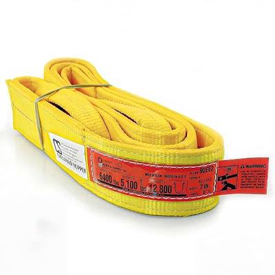 DD Sling (USA Made). 2" wide X (4' to 20' lengths) in Listing! 2 Ply Twisted Eye, Nylon Lifting Slings, Eye & Eye, Heavy Duty (900 webbing), 6,400 lbs Vertical, 5,100 Choker, 12,800 Basket Load Capacity (2inX8ft)