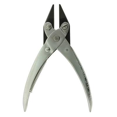 The Beadsmith Chain Nose Parallel Pliers | 5.5 inches (140mm) Flat Grip Steel Tool for Jewelry Making, with Spring