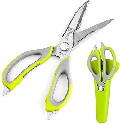 Kitchen Shears By Iron Gadget, Enjoy a Multifunction Heavy Duty Come-apart Kitchen Scissors with Soft Rubber Grips, Along with a Magmatic Fridge Holster