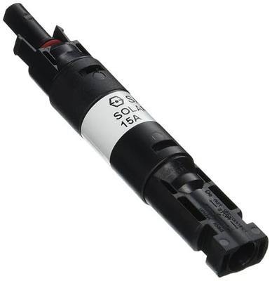 Renogy 15A Male and Female Connector Waterproof in-Line Fuse Holder w/Fuse, Black | IP67 Waterproof Solar Fuse Connector for Solar Panel and Solar Controller, Solar Surge Protection Device, 1 PCS
