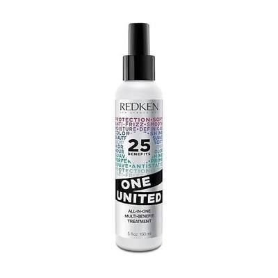 Redken One United All-In-One Leave In Conditioner - Multi-Benefit Leave In Treatment For All Hair Types, Heat Protectant and Detangler Spray, Paraben-Free