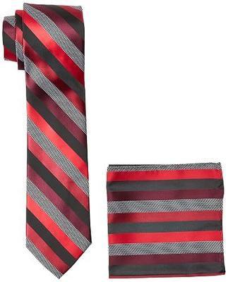 Stacy Adams Men's Microfiber Stripped Tie Set