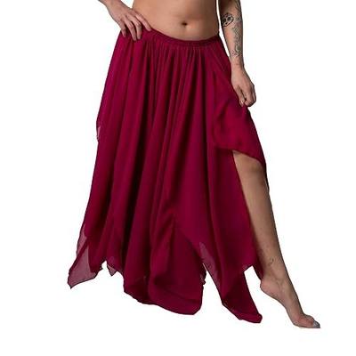 Miss Belly Dance Womens Full Sheer Chiffon 13 Panel Skirt with Side Hook -SKC02 ONE Size