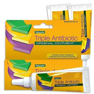 Natureplex Triple Antibiotic Ointment 0.33 oz (3 Pack) – Contains Bacitracin To Aid Wound Care, Scrapes, Cuts, and Burns, Prevents Infections, Helps Healing – Made in USA