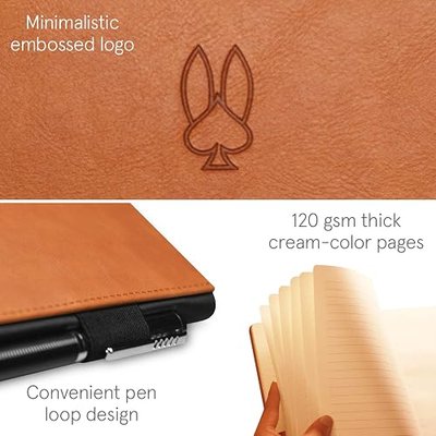 ACE Music Notebook | Leather Hardcover | Songwriting Journal | Staff Paper Notebook (Premium)