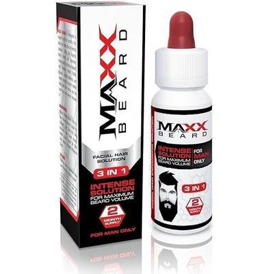 Maxx Beard -#1 Beard Growth Solution, Natural Solution for Maximum Beard Volume-2 Month Supply