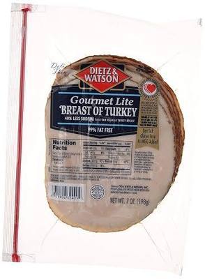 Dietz & Watson Pre-Sliced Gourmet Lite Turkey, 7 oz