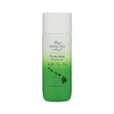 Absolutely Natural - 100% Pure Aloe Vera Cooling Gel - Lotion for Sunburn Relief & Rashes - Premium Sun Care with Vitamin E, Eucalyptus - 6 oz