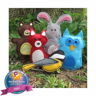 CraftLab Woodland Animals Kids Sewing Kit, Educational Beginner Arts & Crafts Gift for Boys and Girls Ages 7 to 13 DIY Learn to Sew Embroidery